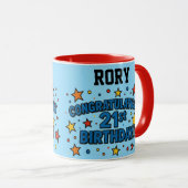 21. Geburtstag Tasse (VorderseiteRechts)