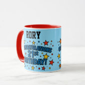 21. Geburtstag Tasse (Vorderseite Links)