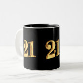 21. Geburtstag Tasse 3D-Bildnummer (Vorderseite Links)