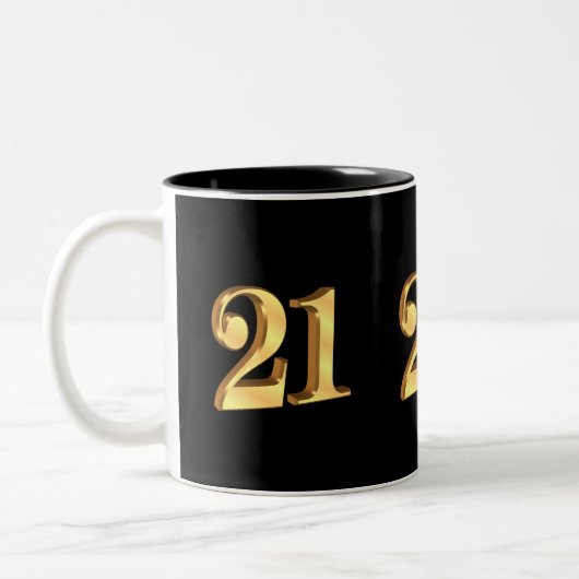21. Geburtstag Tasse 3D-Bildnummer (Links)