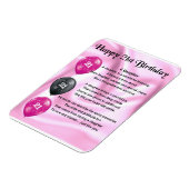 21. Geburtstag , Tochter Gedicht Magnet (Linke Seite)