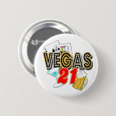 21. Geburtstag Vegas Button (Vorne & Hinten)