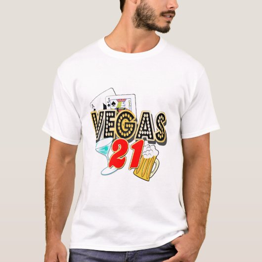 21. Geburtstag Vegas T-Shirt (Vorderseite)