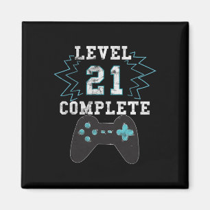21. Geburtstag Videospiel Spaß T-Shirt Funny Gamer Magnet
