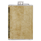 21. Geburtstag Vintag Retro Rustic Monogram Foto Flachmann (Rückseite)