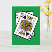 21. Geburtstag von Ace & King of Spades Karte (Gelbe Blume)