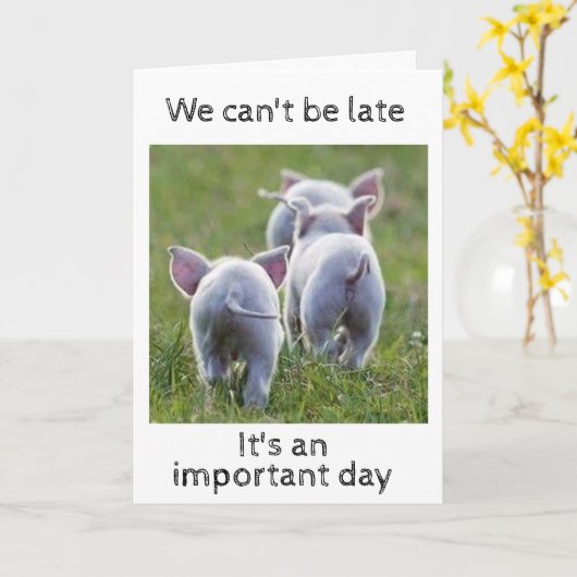 *21. GEBURTSTAG VON RUNAWAY PIGS KARTE (Gelbe Blume)