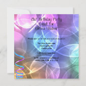 21. Geburtstag Weißrosa Lila Martini Balloons Einladung (Rückseite)