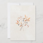 21. Geburtstag White Pumpkin Herbstlaubs Elegant Einladung (Rückseite)