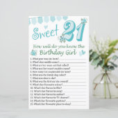 21. Geburtstag Wie gut kennen Sie den Geburtstag? (Stehend Vorderseite)