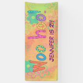 21. Geburtstag WooHoo Name Personalisierter Banner (Vertikal)