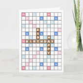 21. Geburtstag, Word Game Board Karte (Vorderseite)