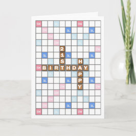 21. Geburtstag, Word Game Board Karte