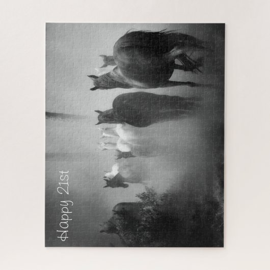 21. Geburtstag wünscht. Puzzle (Vertikal)