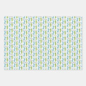 21. Geburtstag Zahlen Grün Blau Geschenkpapier Set (Vorderseite 2)
