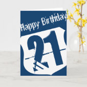 21. Geburtstagkarte Karte (Gelbe Blume)