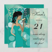 21. Geburtstags-Bash-Party Einladung (Vorne/Hinten)