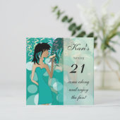 21. Geburtstags-Bash-Party Einladung (Stehend Vorderseite)