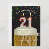 21. Geburtstags-Bier-Party Einladung (Vorderseite)