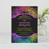 21. Geburtstags-Einladung Party, Disco Party, Gats Einladung (Stehend Vorderseite)