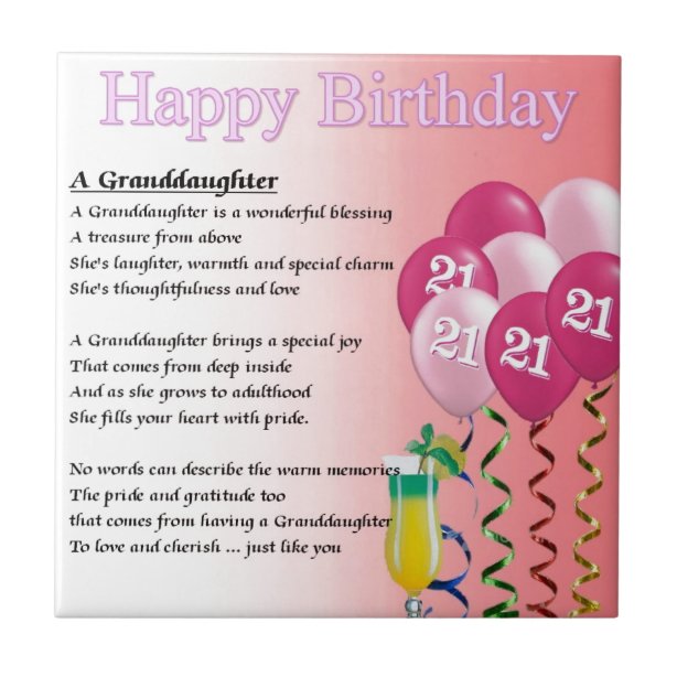 Geburtstags Gedicht Fliesen Zazzle.de
