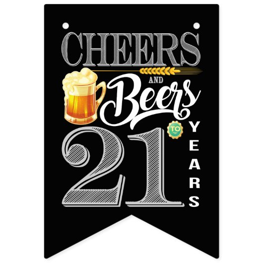 21. Geburtstags-Flagge kennzeichnet Beifall-Biere Wimpelkette (Sechste Fahne)