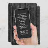 21. Geburtstags-Party Einladung (Vorne/Hinten)