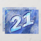21. Geburtstags-Party Einladung (Vorne/Hinten)