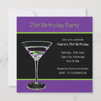 21. Geburtstags-Party Einladung
