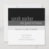 21. Geburtstags-Party Einladungen {Silber} (Rückseite)