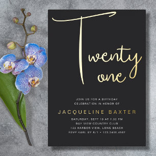 21. Geburtstags-Party Folieneinladung