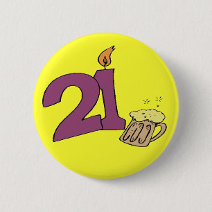 21. Geburtstags-Party-Knopf Button