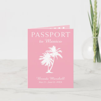 21. Geburtstags-rosa Pass Mexikos Einladung