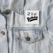 21. Geburtstags-Schwarzes Button (Beispiel)