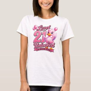 21. Geburtstags-T-Shirt – Level 21 freigeschaltet  T-Shirt