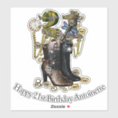 21 Geburtstagsanpassungsaufkleber Aufkleber (Blatt)