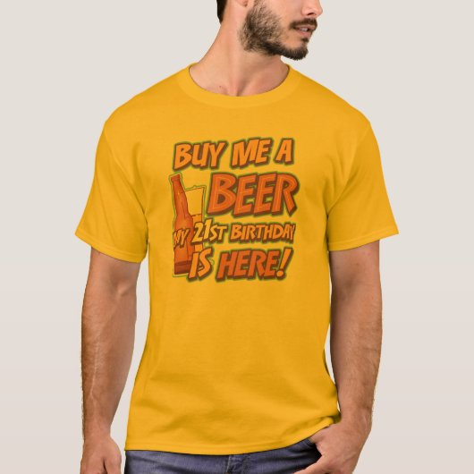 21. Geburtstagsbier T-Shirt (Vorderseite)