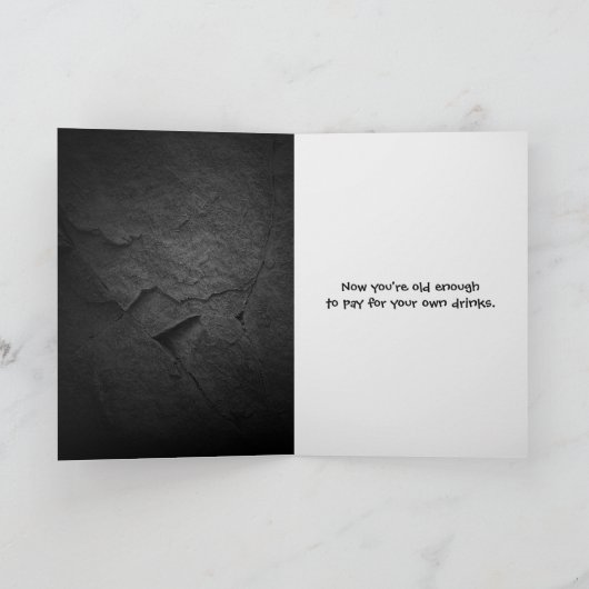 21. Geburtstagsbierflasche Karte (Innenseite)