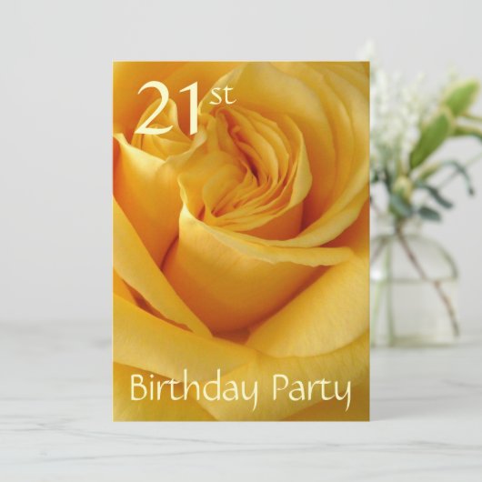 21. Geburtstagsfeier Einladung (Stehend Vorderseite)
