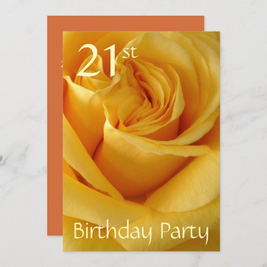 21. Geburtstagsfeier Einladung (Vorne/Hinten)