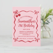 21. Geburtstagsfeier Einladung und Ausflug (Stehend Vorderseite)