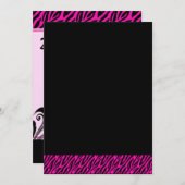 21. Geburtstagsfeier - Hot Pink Safari Einladung (Vorne/Hinten)