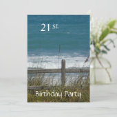 21. Geburtstagsfeier - Ozean Einladung (Stehend Vorderseite)