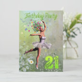 21. Geburtstagsfeier Party Einladung (Stehend Vorderseite)