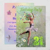 21. Geburtstagsfeier Party Einladung (Vorne/Hinten)