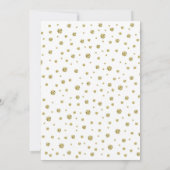 21. Geburtstagsfeier Party Einladung - Gold White (Rückseite)