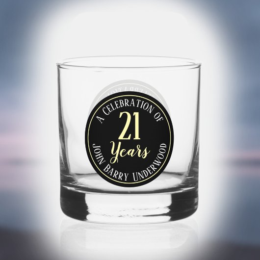 21. Geburtstagsfeier Whiskyglas