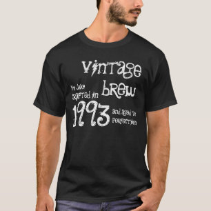 21. Geburtstagsgeschenk 1993 Vintag Brew Schwarz-w T-Shirt