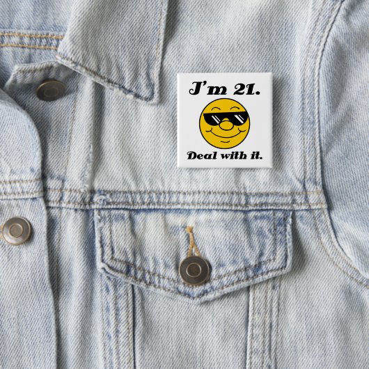21. Geburtstagsgeschenk Button (Beispiel)
