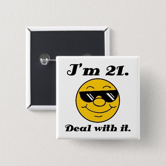 21. Geburtstagsgeschenk Button (Vorne & Hinten)